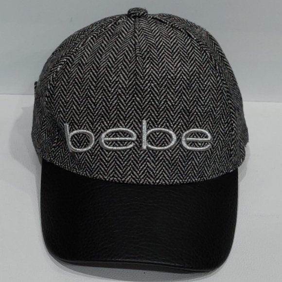 💥CHIC & STYLISH💥 Vintage Tweed Logo Hat with Contrast Leather Bill - Picture 2 of 15